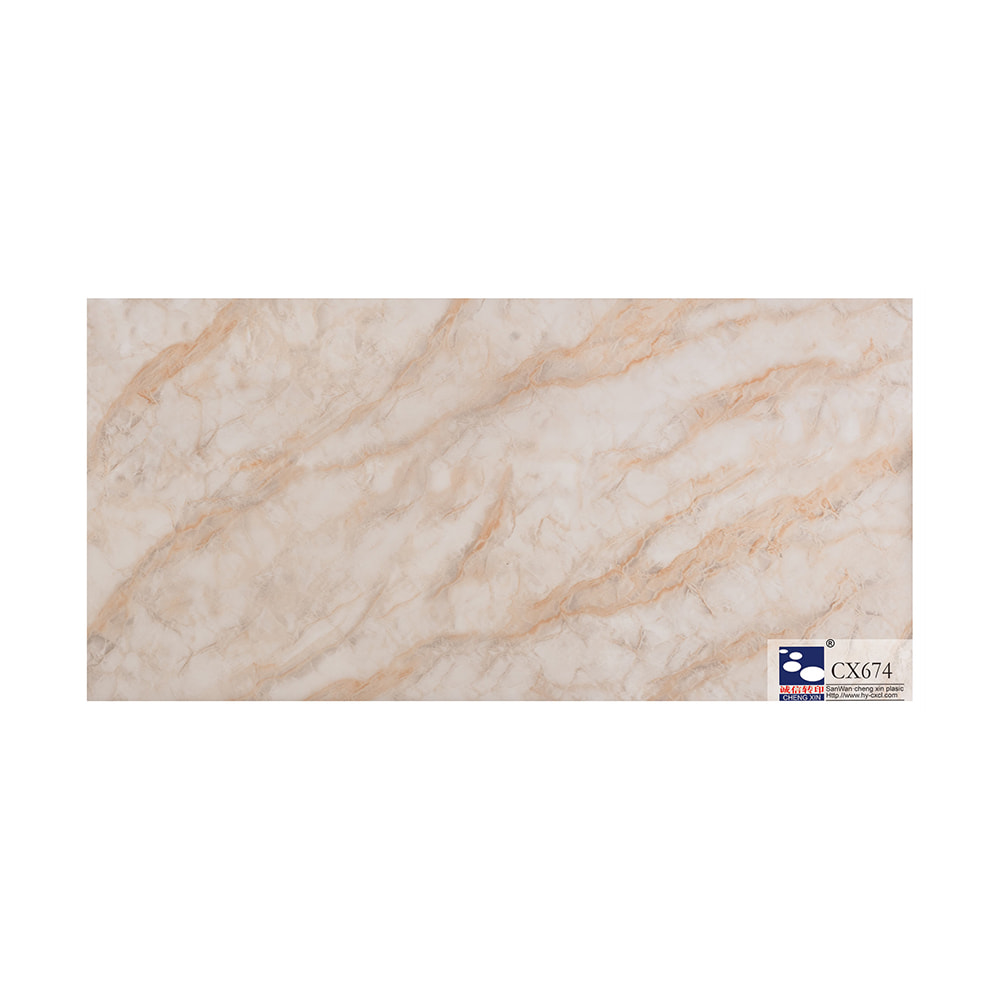 Hot Sale Dekoratívne Lacná Mramorová fólia na razenie za tepla používaná pre PVC Panel CX674